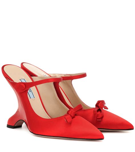 prada red pumps